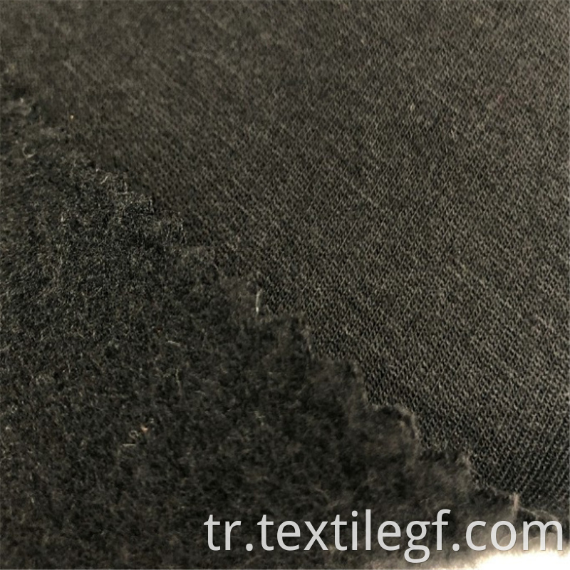 Hot sale TC French Black KnittingTerry Brushed Fabric (2)